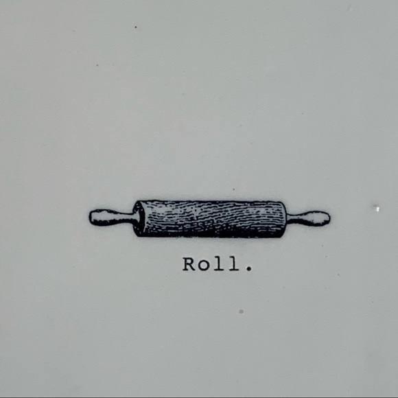 RAE DUNN Roll Icon Rolling Pin Rectangular Board Platter with Handle NWT 2017 OG - Picture 3 of 14